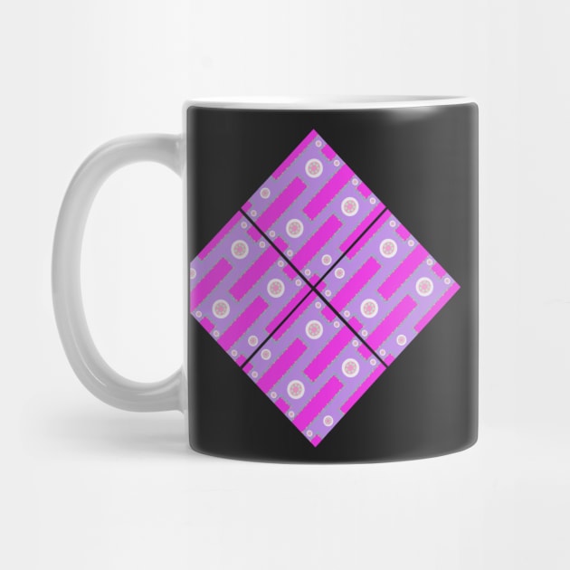 Diamonds on pink. This modern geometric design really pops. by innerspectrum